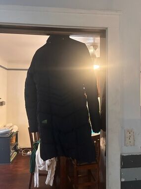 Long Black Quilted Puffer Coat